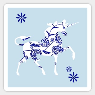 Blue unicorn Sticker